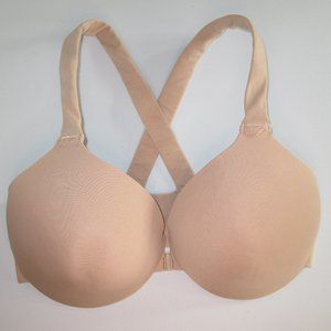 Spanx Bra-llelujah 36DD Racer X Back Underwire Front Close Lined Naked 2.0